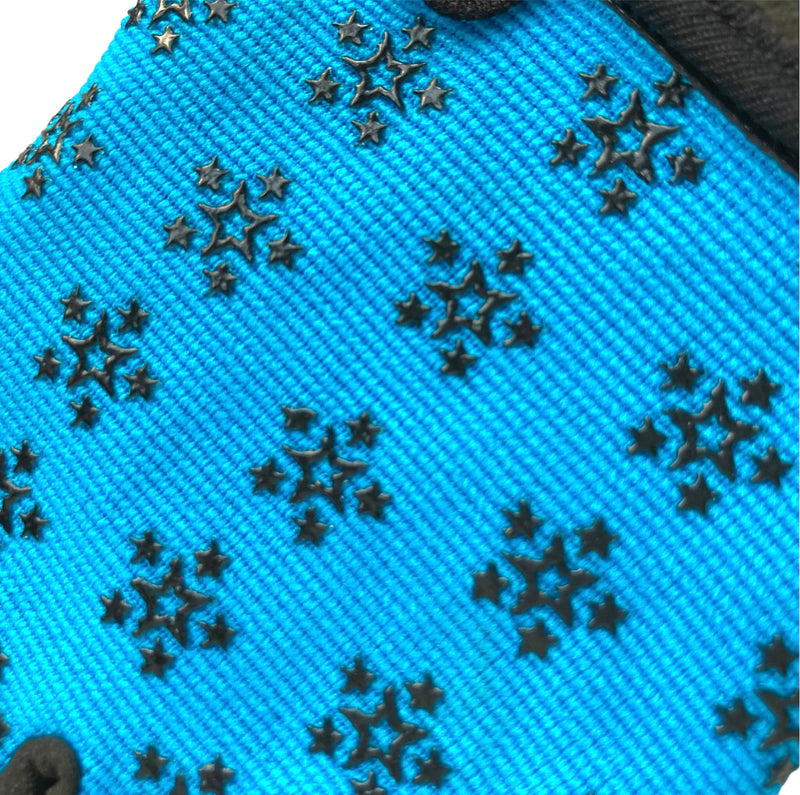 Children Riding Gloves - STAR Printed Neon Collection in Blue