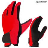 Children Riding Gloves - Neon Collection in Red