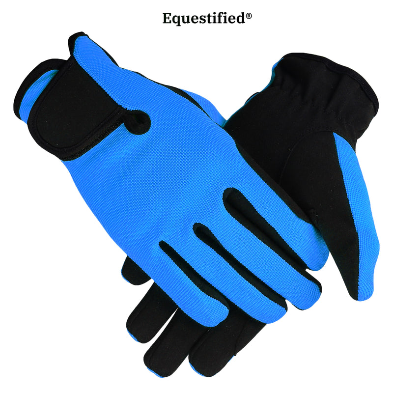Children Riding Gloves - Neon Collection in Blue