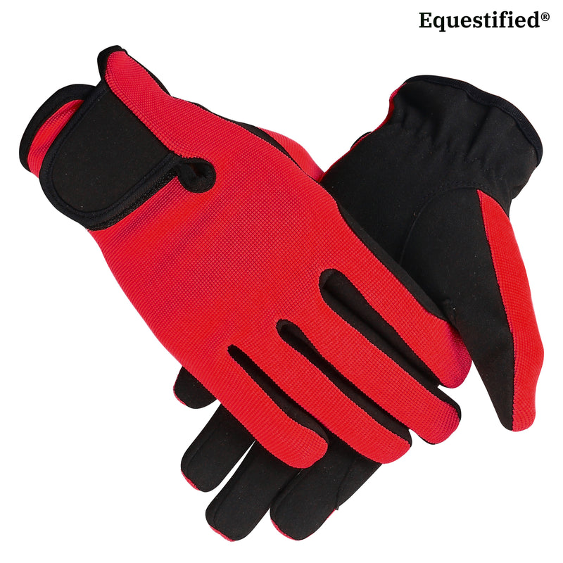 Children Riding Gloves - Neon Collection in Red