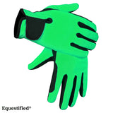 Children Riding Gloves - Neon Collection in Green
