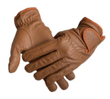 Gents Riding Gloves - All Leather in Tan