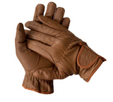 Gents Riding Gloves - All Leather in Tan