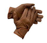 Gents Riding Gloves - All Leather in Tan