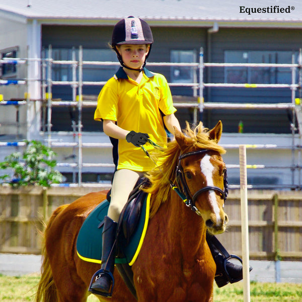 Children Riding Gloves - Neon Collection in Black