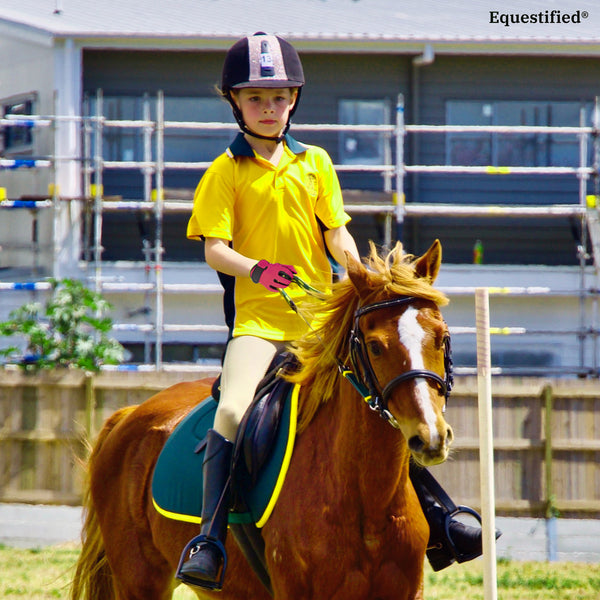 Children Riding Gloves - Neon Collection in Red