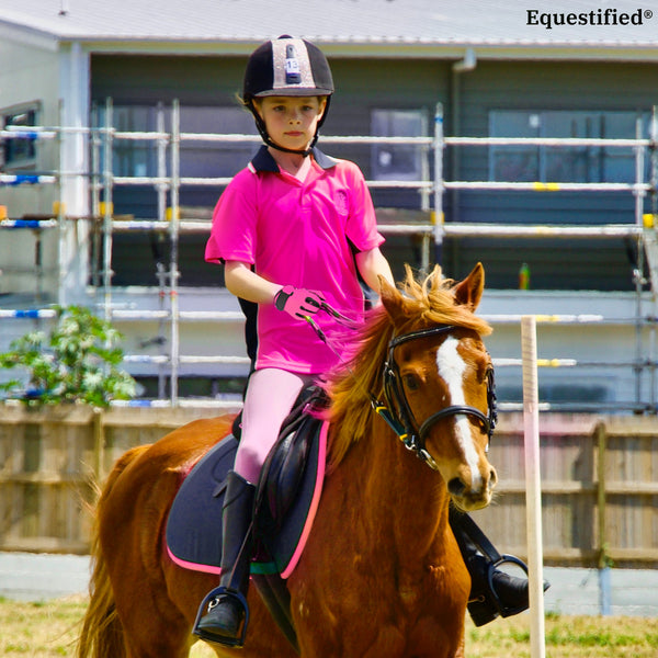 Children Riding Gloves - Neon Collection in Pink