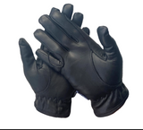 Gents Riding Gloves - All Leather in Black