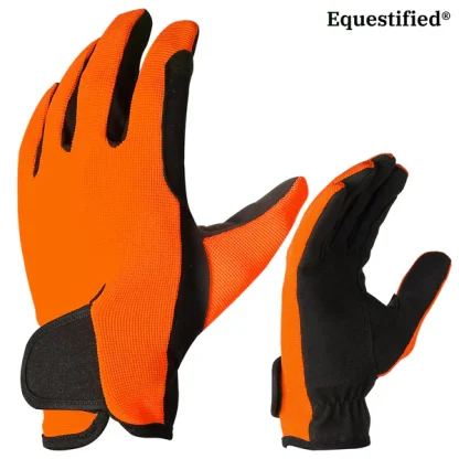 Children Riding Gloves - Neon Collection in Orange - Image 4