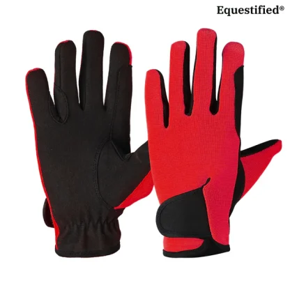 Children Riding Gloves - Neon Collection in Red - Image 4