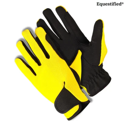 Children Riding Gloves - Neon Collection in Yellow - Image 4