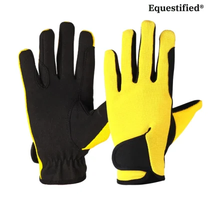 Children Riding Gloves - Neon Collection in Yellow - Image 5