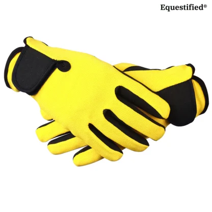 Children Riding Gloves - Neon Collection in Yellow - Image 6