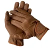 Gents Riding Gloves - All Leather in Tan